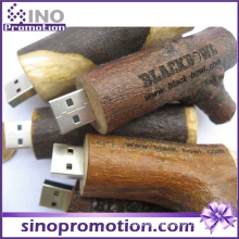 Promotional Wooden Timber Pile Brown 64GB USB Flash Drive